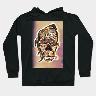 Sugar Skull in Abstract Hoodie